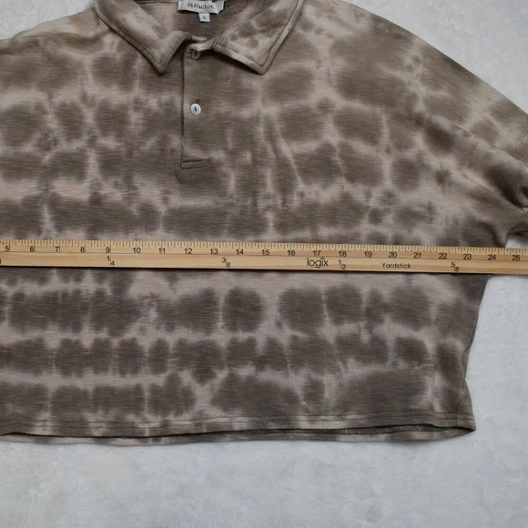 Olivaceous Sweatshirt Sz S Crop Oversized Modal Blend Neutral Athleisure Sporty - Picture 14 of 15